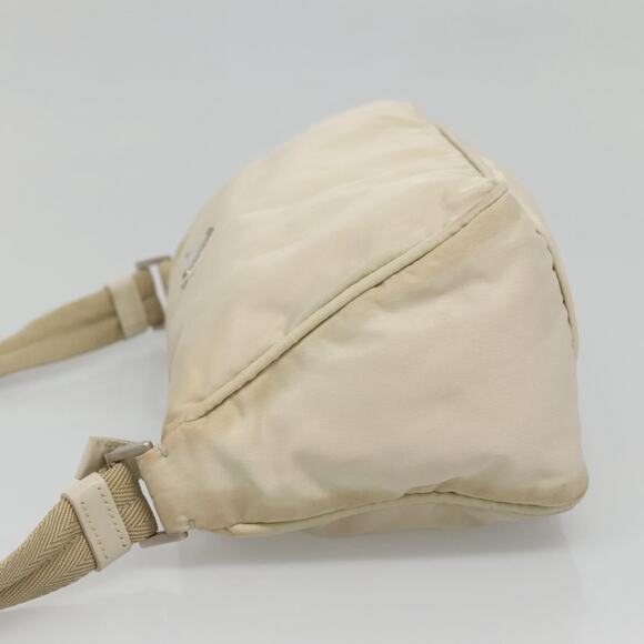 PRADA Shoulder Bag Nylon Beige Silver - Picture 4 of 12